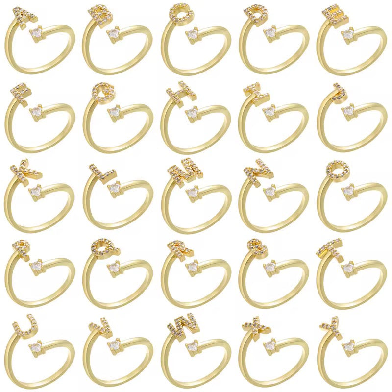 Personalisierter Letter-Ring | 18K vergoldet & 925 Silber