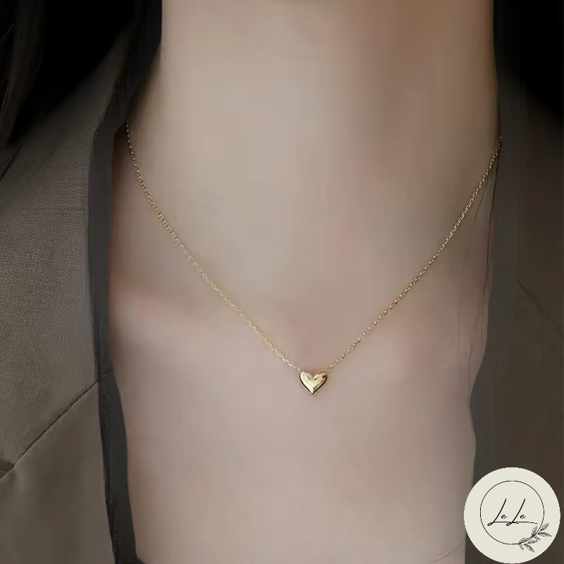 Herz Halskette – 925 Sterling Silber, 14K vergoldet