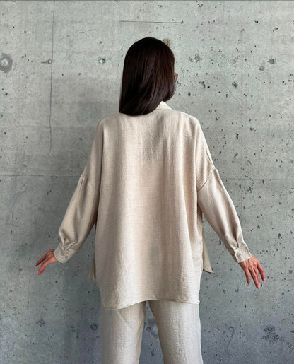 Leinenlook Zweiteiler