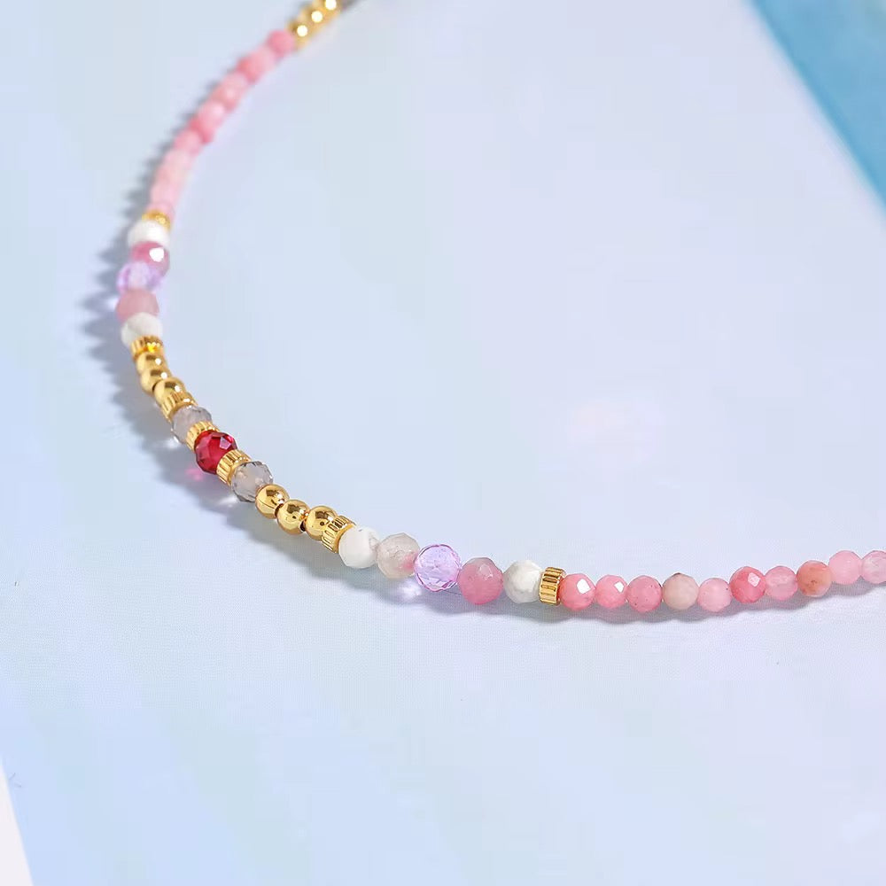 Soleil Rosé Perlenhalskette