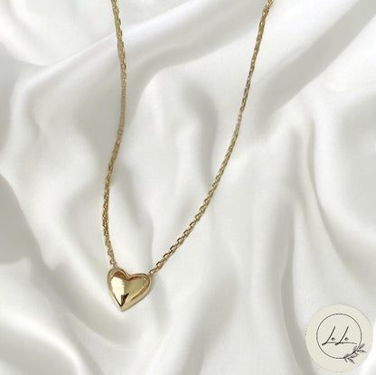 Herz Halskette – 925 Sterling Silber, 14K vergoldet